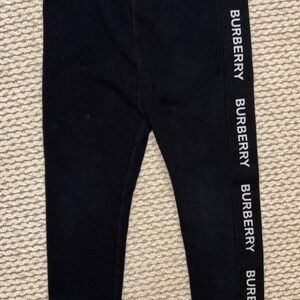 Burberry Toddler Black Leggings with Logo Detail 2T